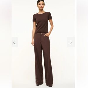 STAUD NWT Brown Grayson Pant